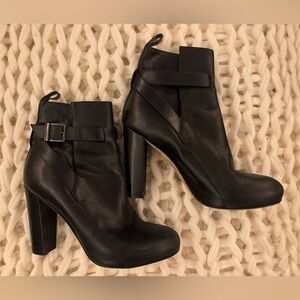 Emerson Fry Black Wrap Ankle Boots Size 9